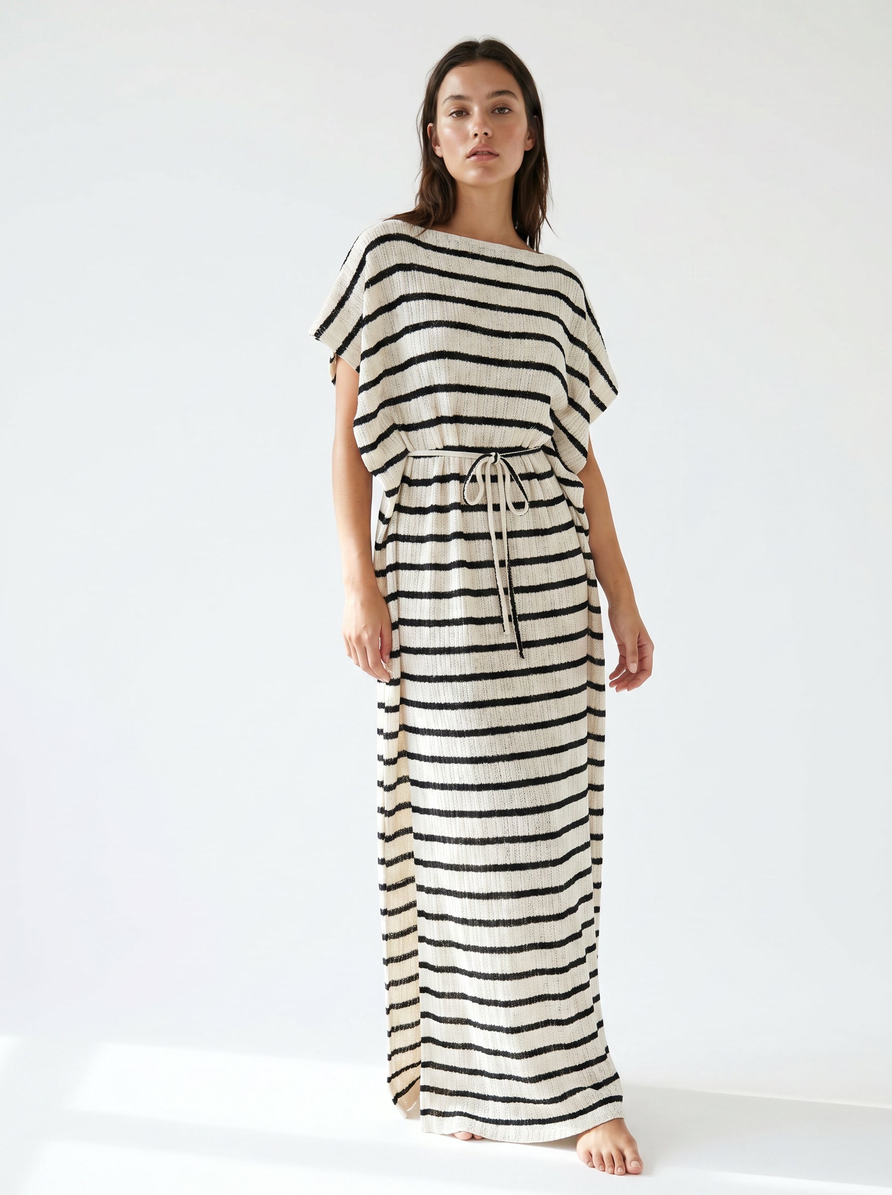 STRIPED KNIT DRESS