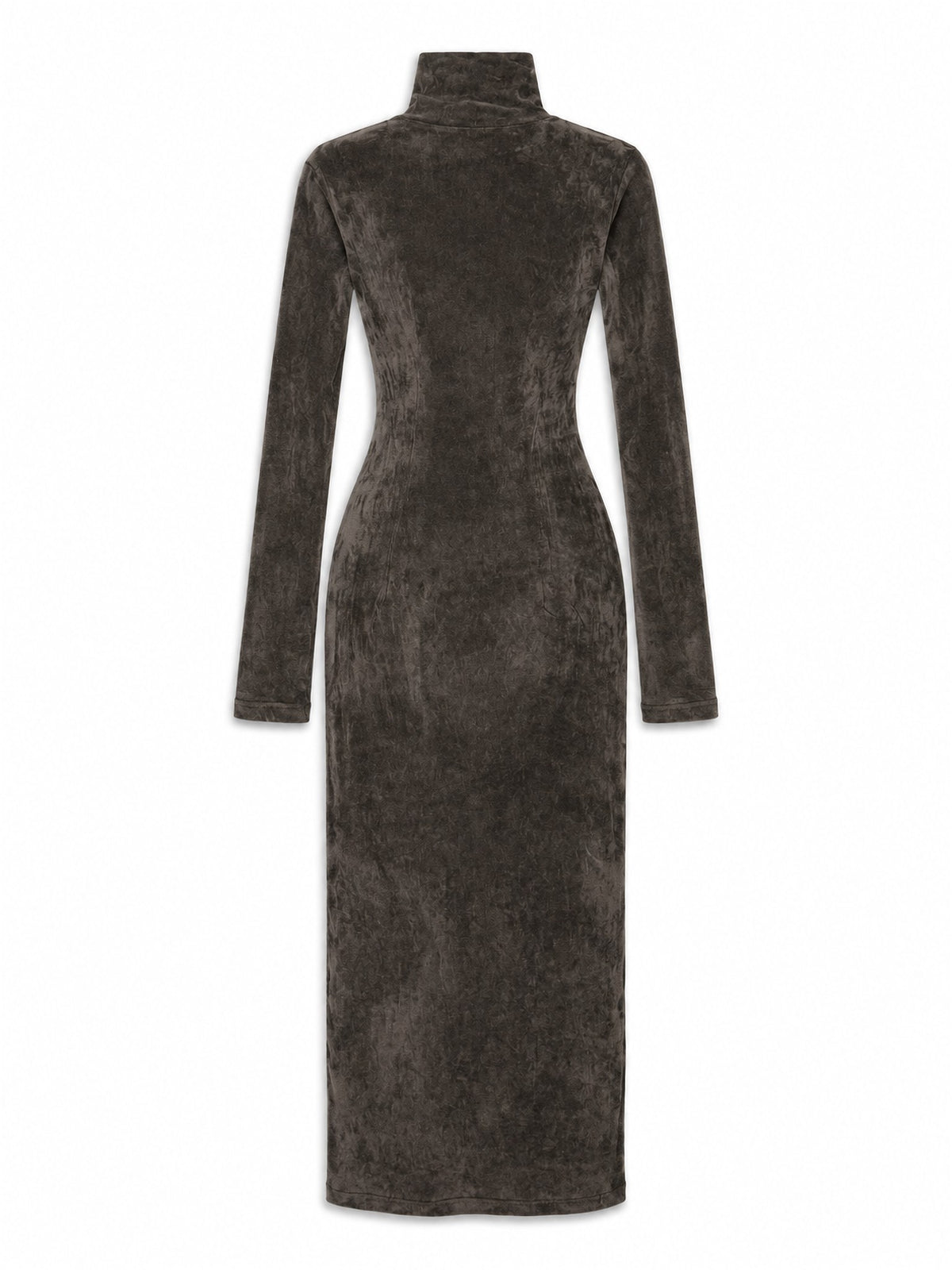 CRUSHED TURTLE NECK DRESS