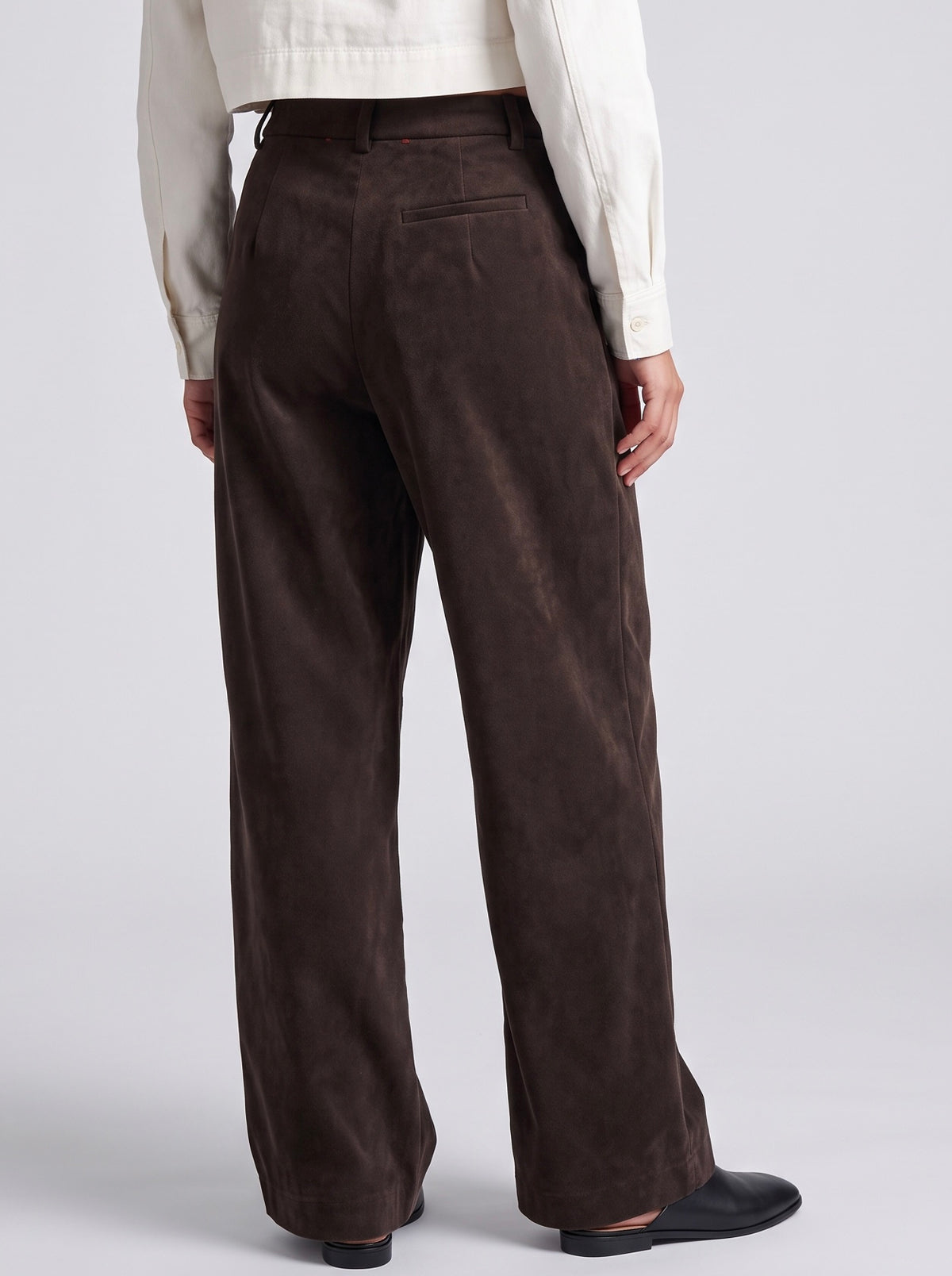 SUEDE TAILORED TROUSER