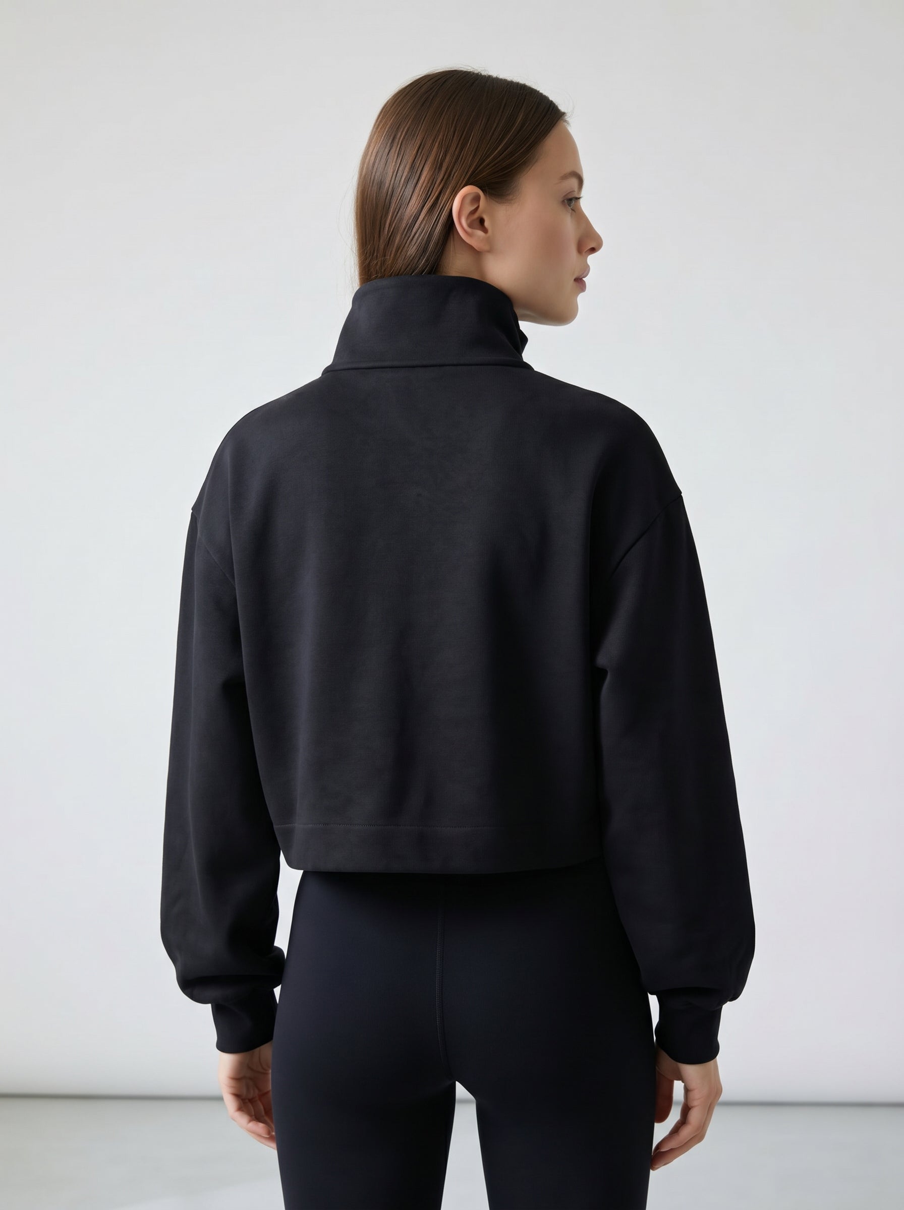 NEOPRENE CROP SWEAT