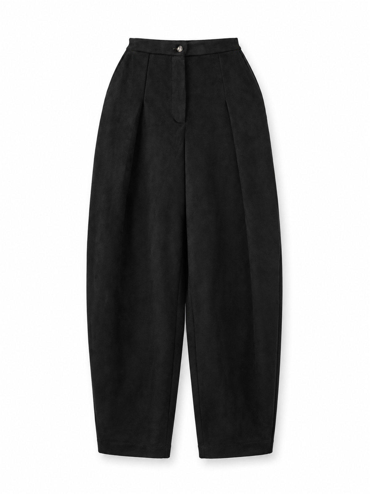 SUEDE BARREL TROUSER