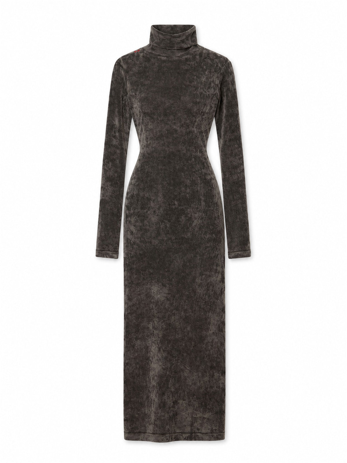 CRUSHED TURTLE NECK DRESS